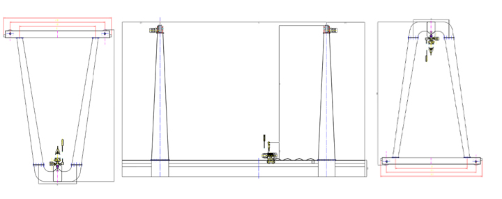 MH型电动葫芦门式起重机示意图 MH型电动葫芦门式起重机示意图